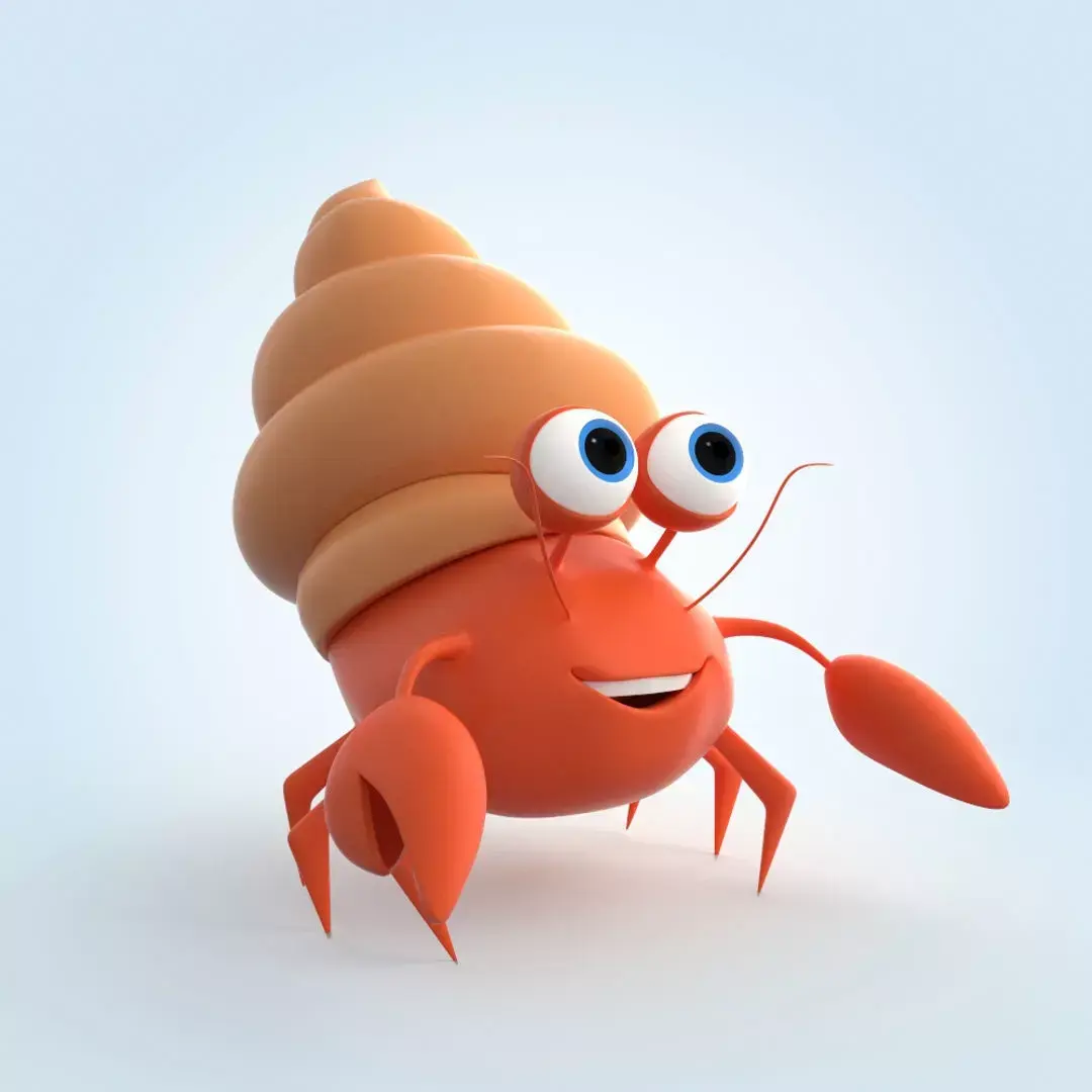 Cancer Hermit 3D model