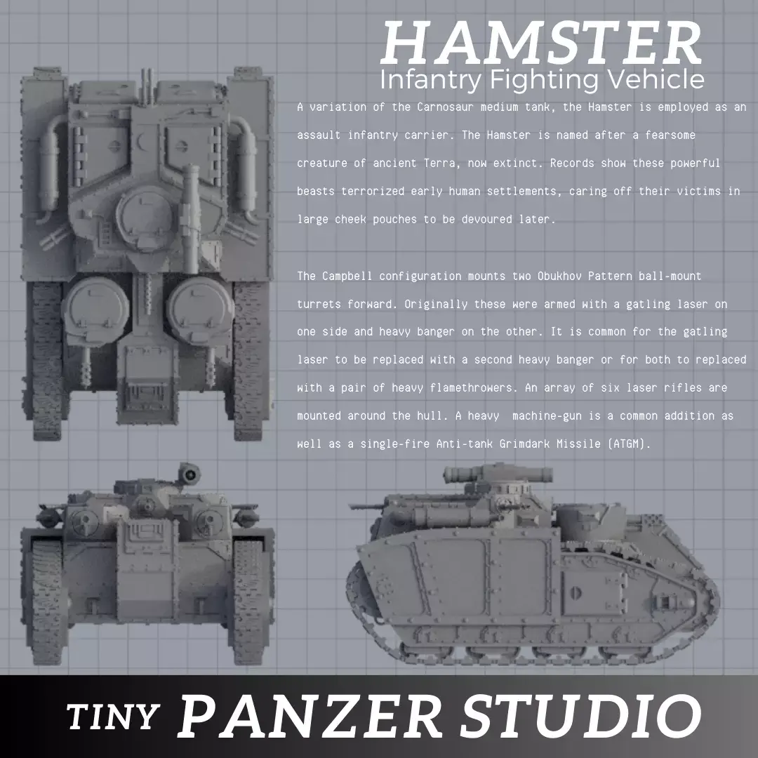 Hamster Infantry Fighting Vehicle Transport 3D print model
