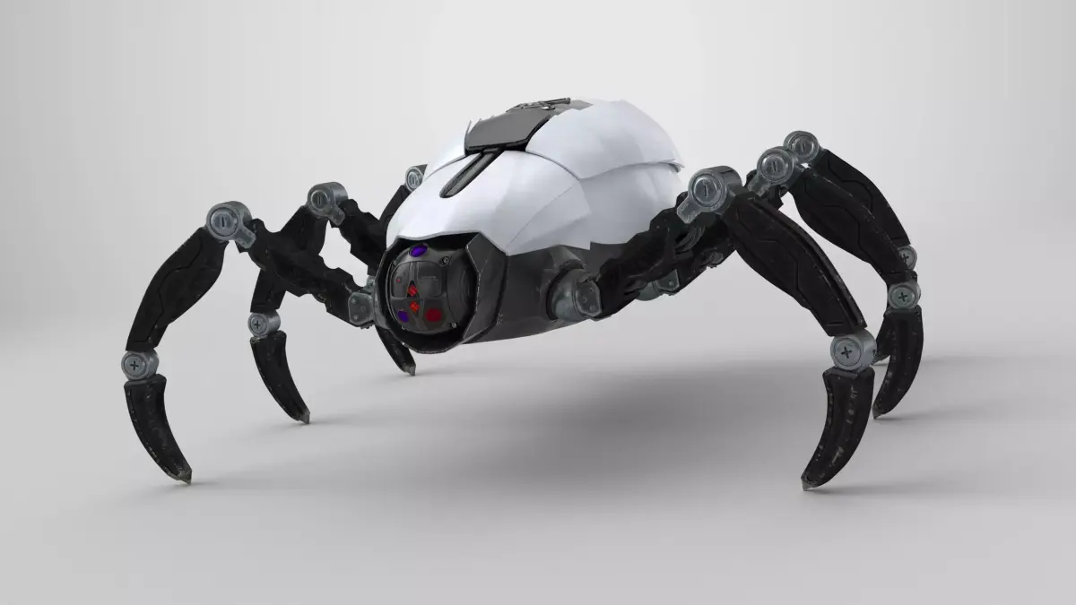 Sci-Fi Spider Animated Low-poly 3D model