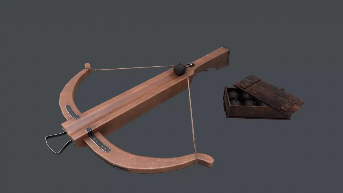 Pack crossbow bomb box Low-poly Low-poly 3D model