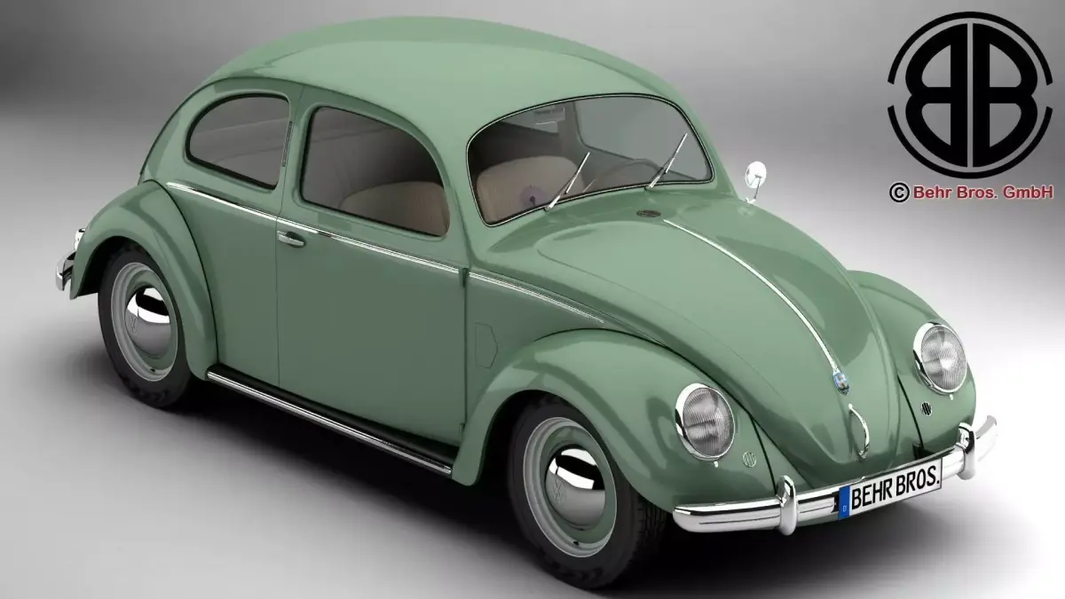Volkswagen Beetle 1951 Deluxe 3D model