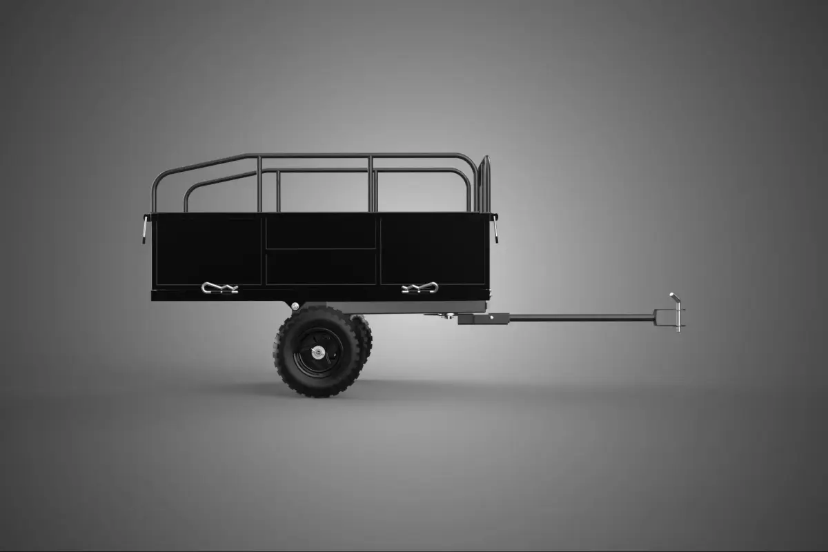 UTILITY TRAILER CARGO CART RAILING TOW BAR OFF ROAD CAGE TRUCK 2 3D model