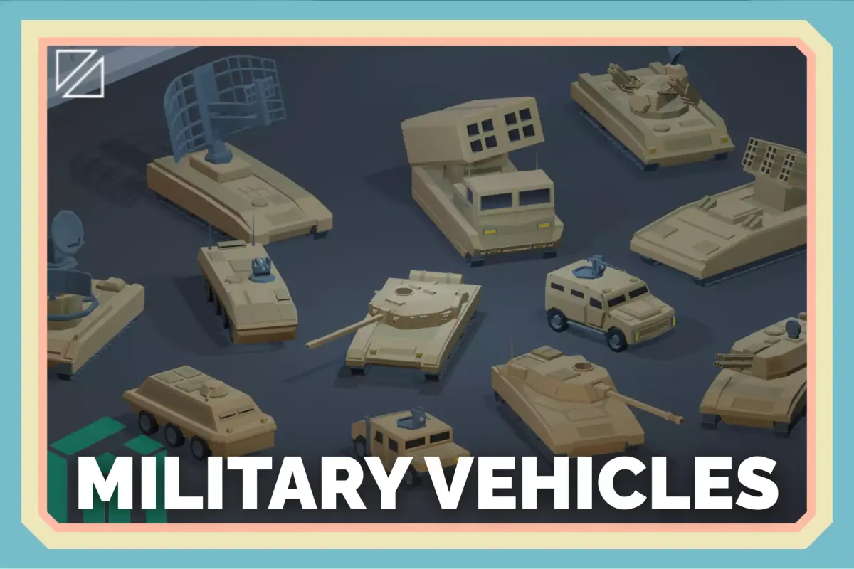 Military Vehicles - PolyPack - Low Poly Assets Low-poly 3D model
