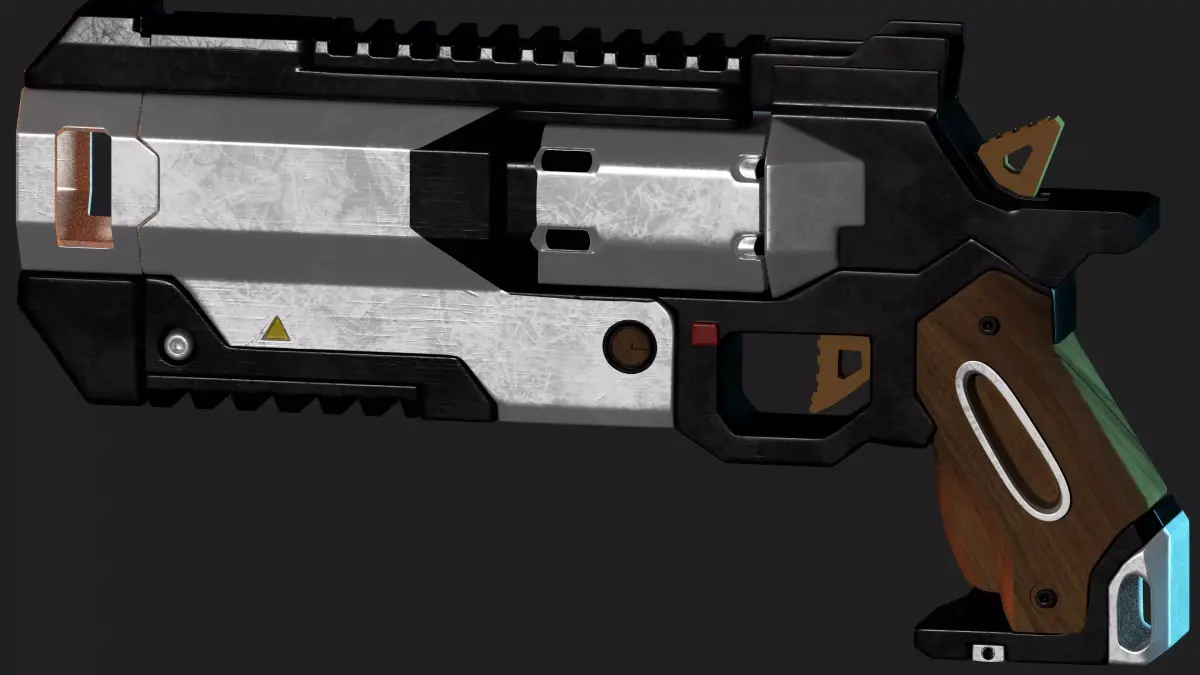 Wingman highpoly gun 3D model
