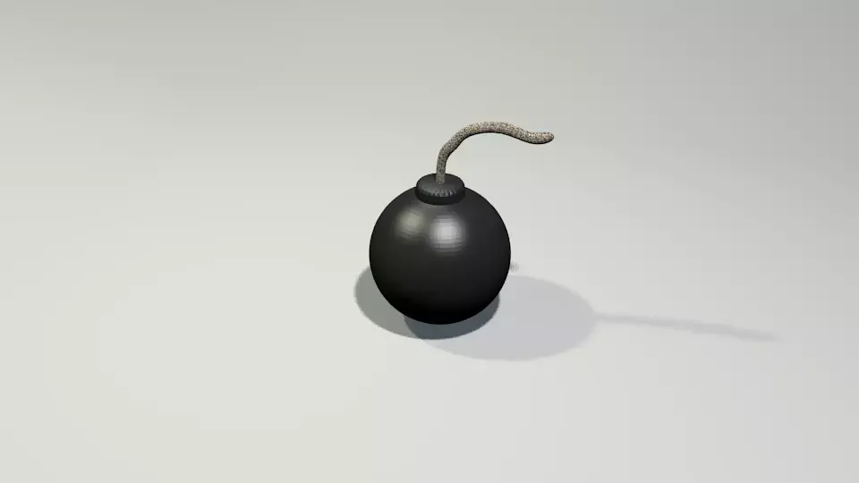  Pirate bomb Free low-poly 3D model