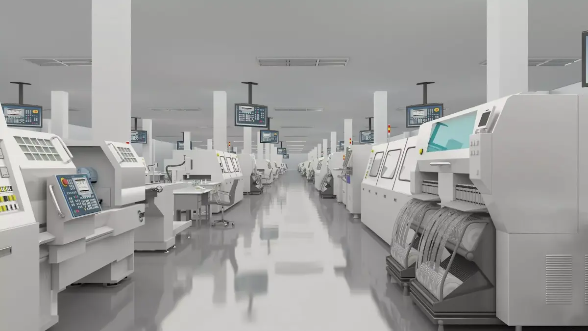 Factory production line 3D model get