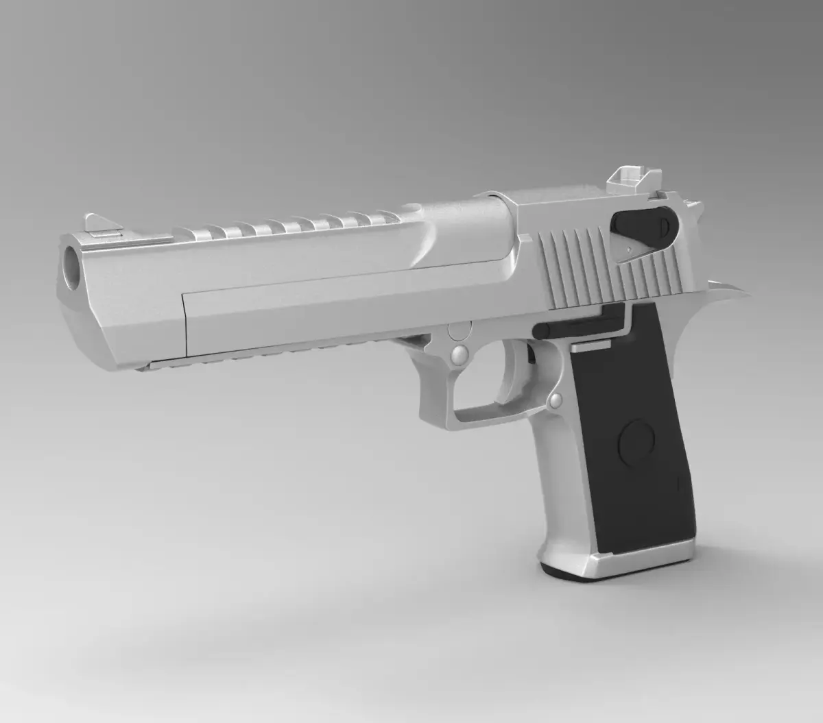 Deagle silver gun 3D model purchase