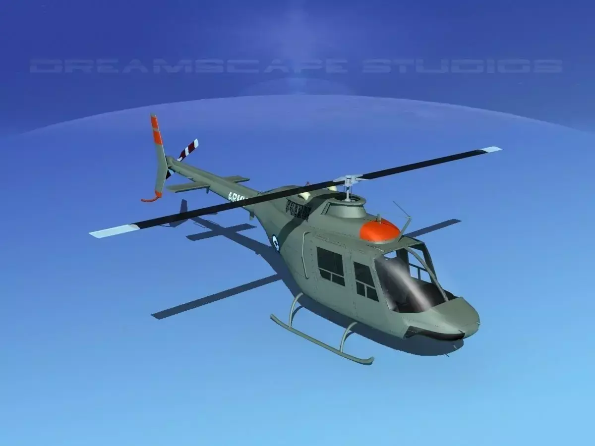 Bell OH-58B Australian Army 1 3D model
