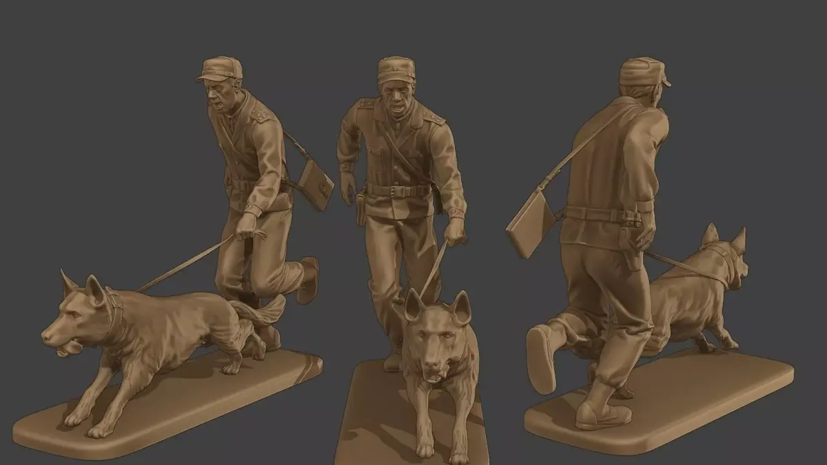 Czechoslovak communist Police K9 003 3D print model