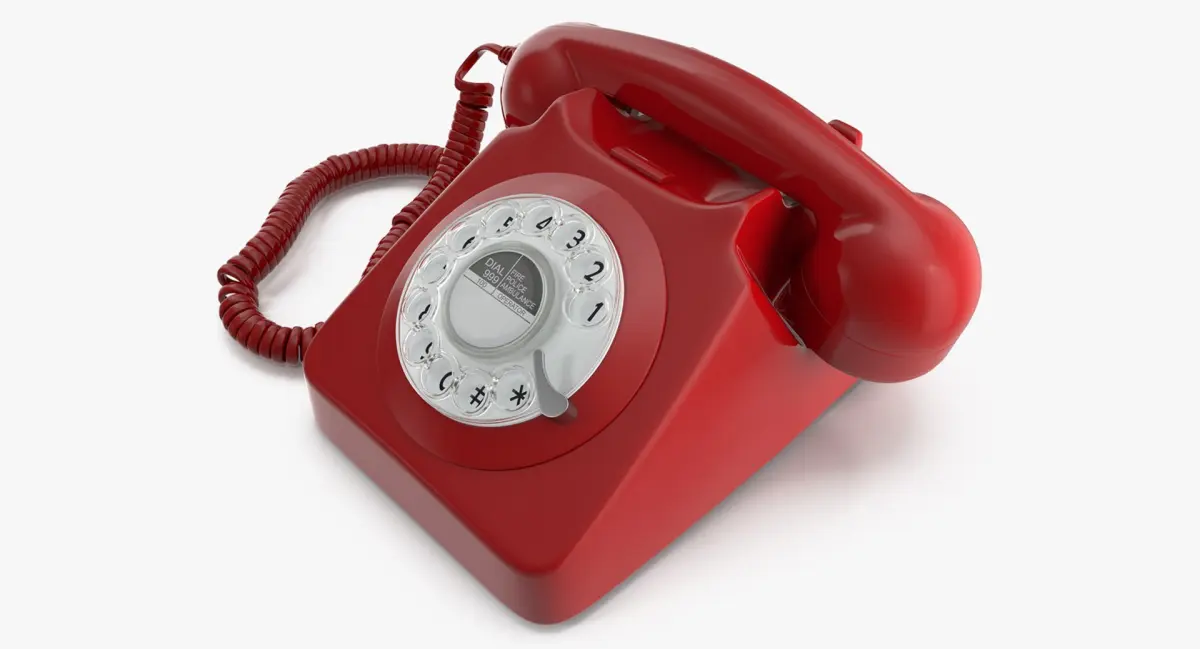 Retro Design Corded Landline Phone 3D model
