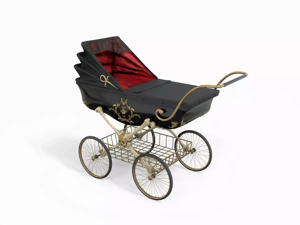Pram - Vampire 21st century Low-poly 3D model