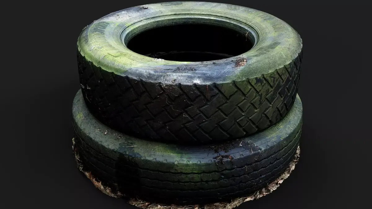 tires truck junkyard trash pt1 PBR photogrammetry Low-poly 3D model