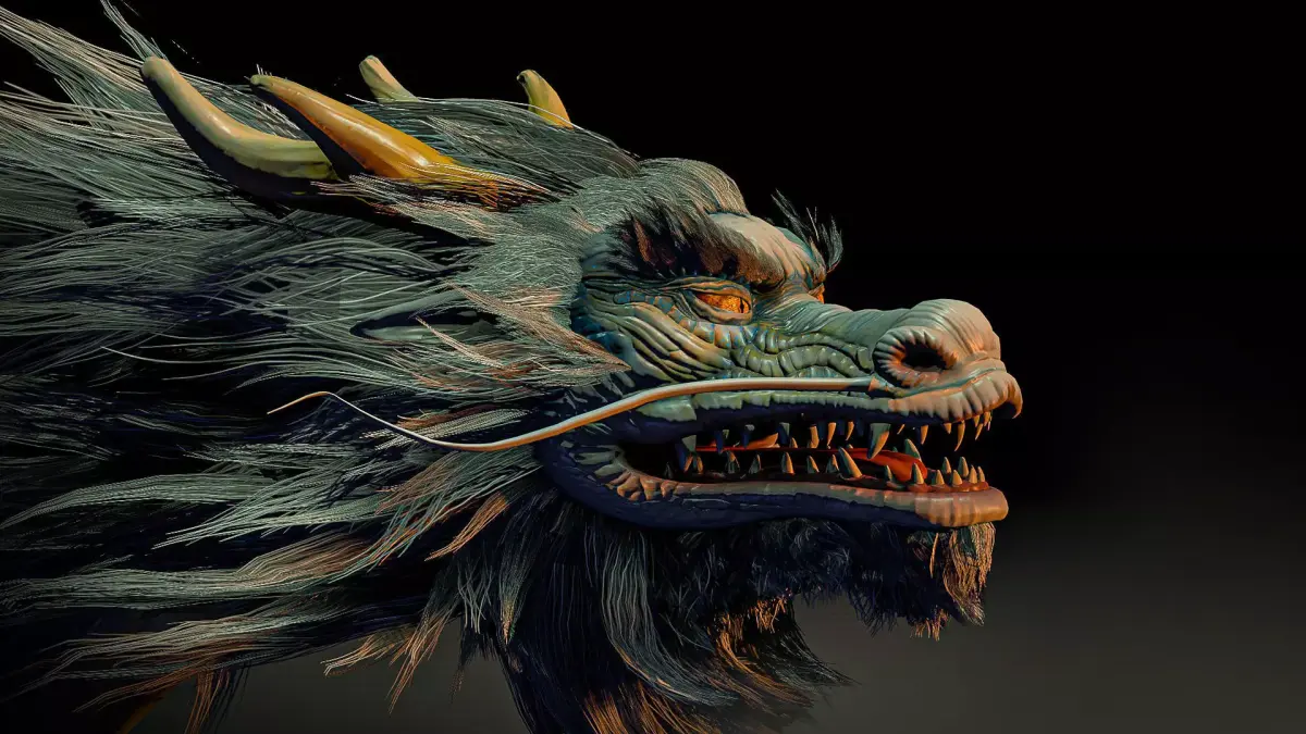 Chinese dragon Low-poly 3D model purchase