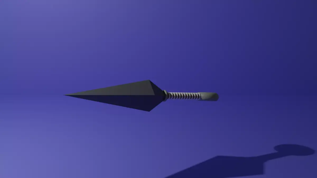 Kunai spike Free low-poly 3D model