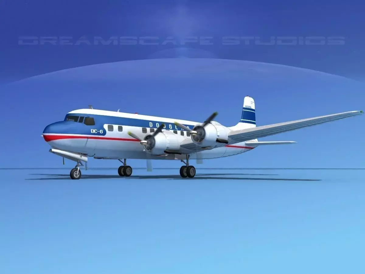 Douglas DC-6 Delta Airlines 2 3D model