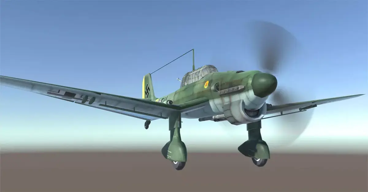 Junkers Ju 87 Stuka World War 2 dive bomber Low-poly 3D model