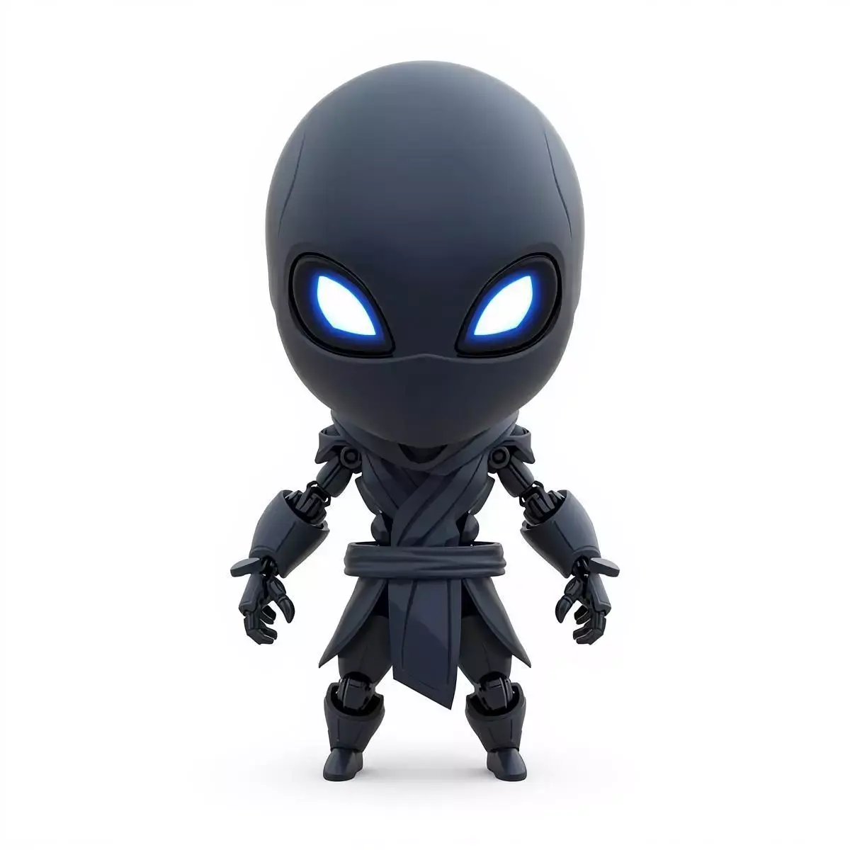 Aesthetic Stealth Ninja Chibi 3D Model Low-poly 3D model
