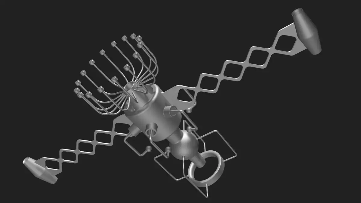 Alien satellite Sci Fi concept Free 3D model