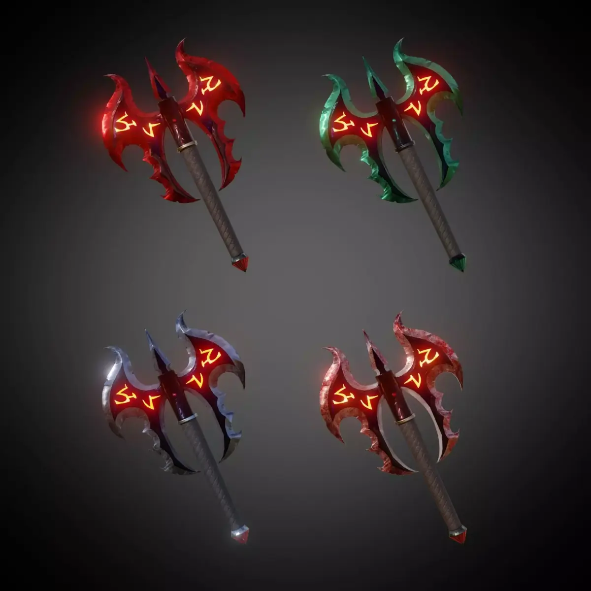Axe Of Warrior Low-poly 3D model