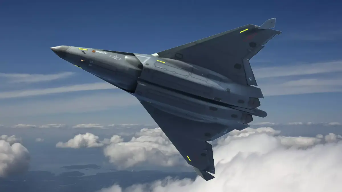 China SAC J50 sixth-generation stealth fighter Low-poly 3D model
