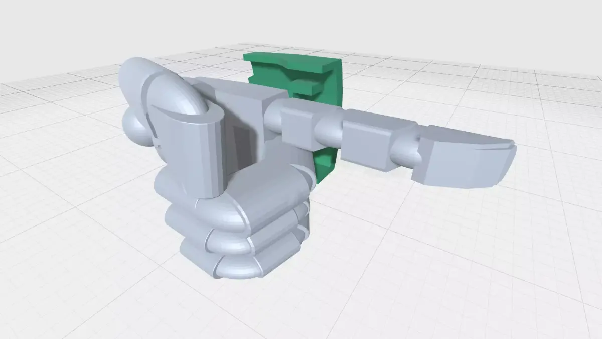 MHO01F Mecha Robot MS high detailed round shaped pointing hand Free 3D print model