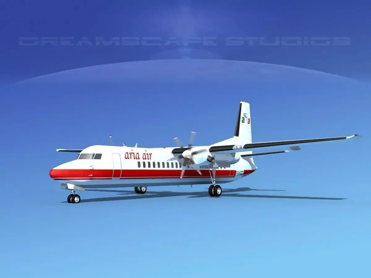 Fokker 50 Aria Air 3D model