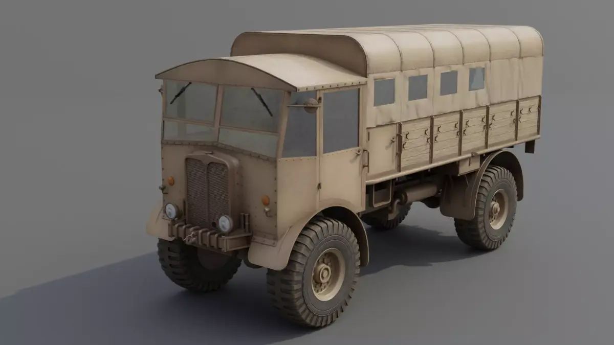 AEC Matador Medium Artillery Tractor Low-poly 3D model