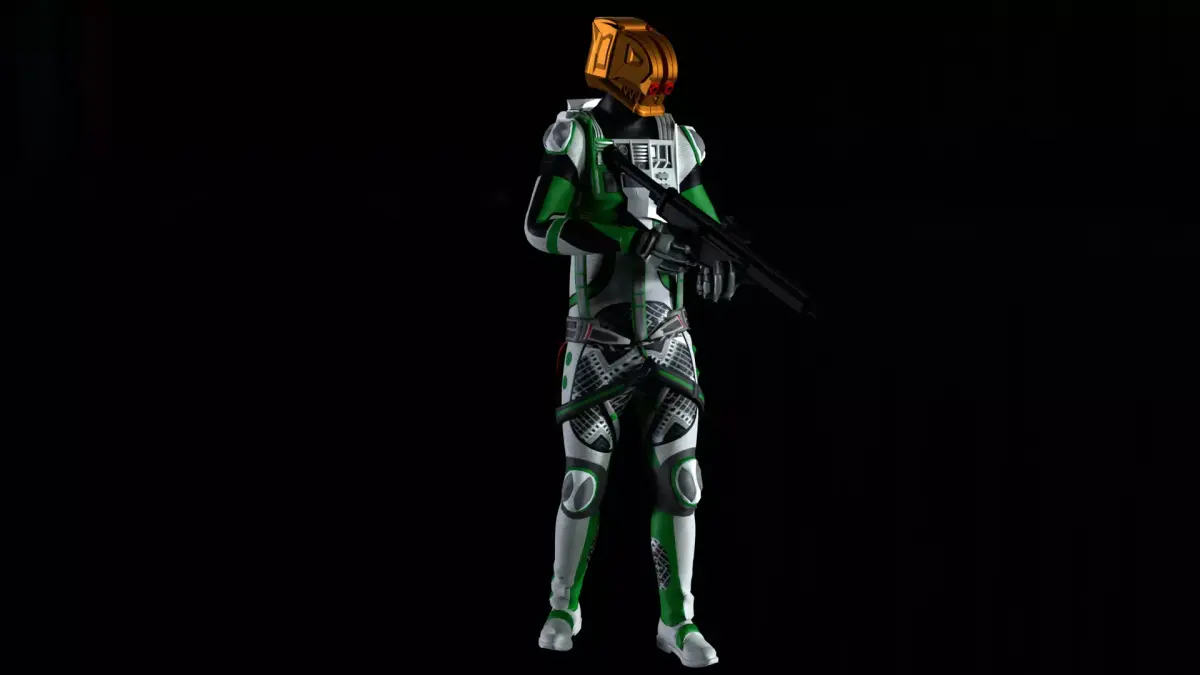 Robot Soldier - Assault Soldier Low-poly 3D model buy
