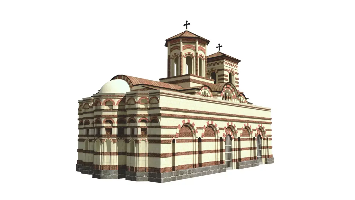 Bulgarian Orthodox Church Reconstruction Low-poly 3D model