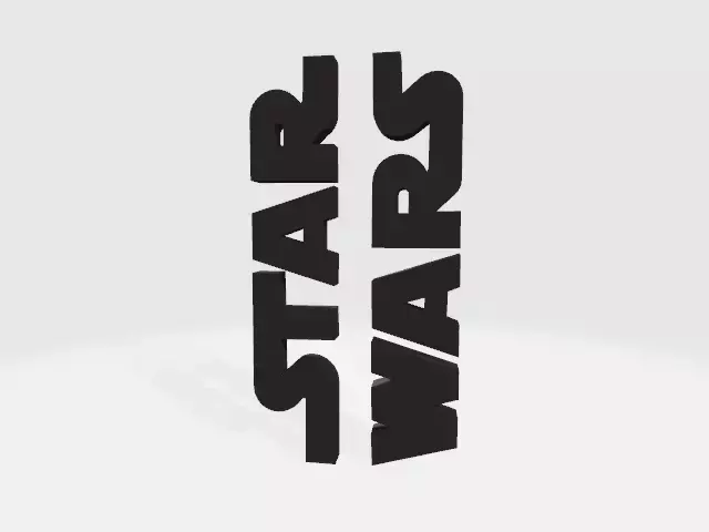star wars logo 3d Free 3D model