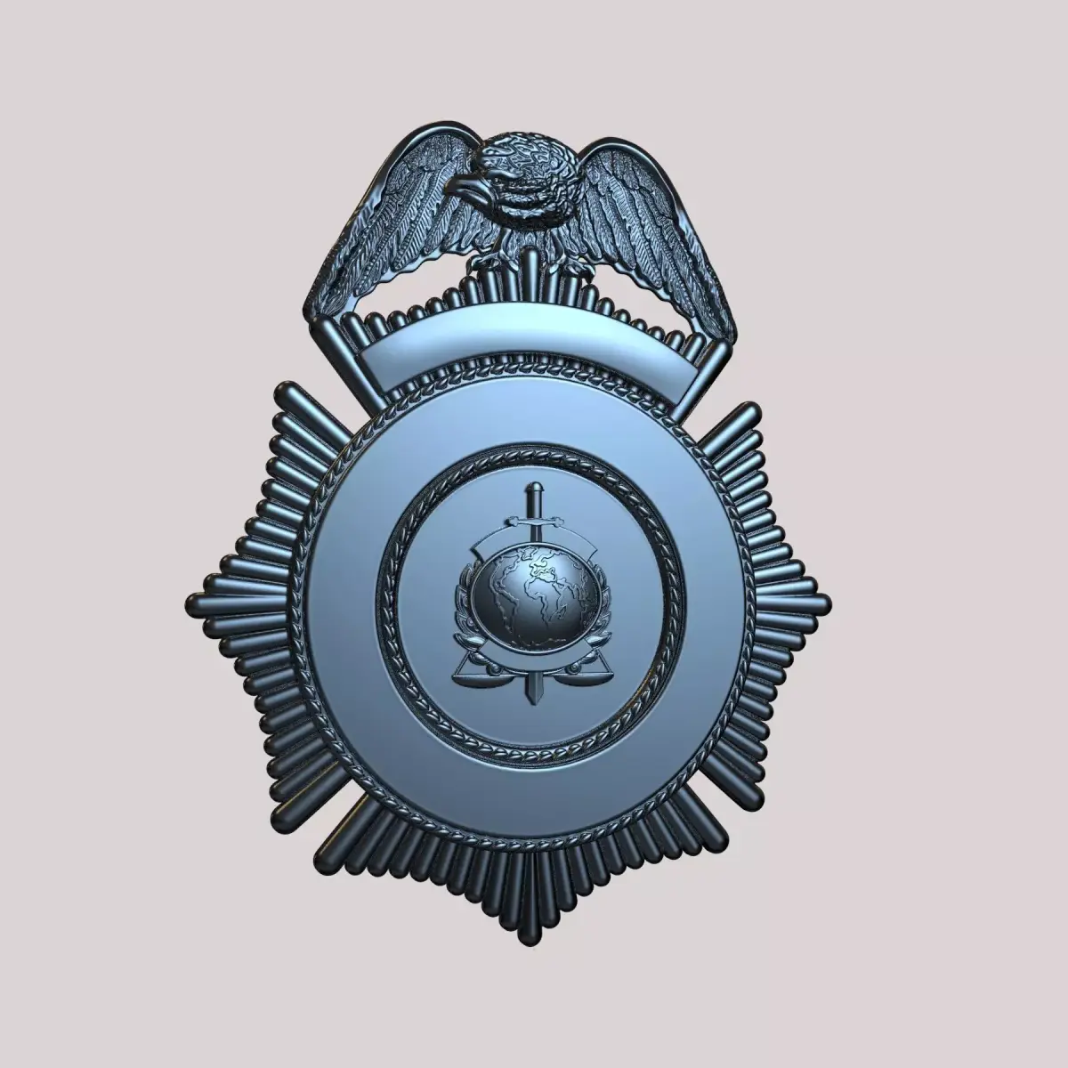 BADGE with eagle 3D print model