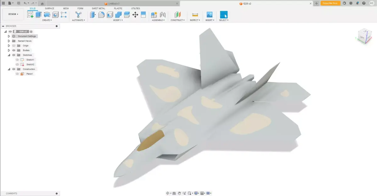 f-22 raptor 3d model 3D print model