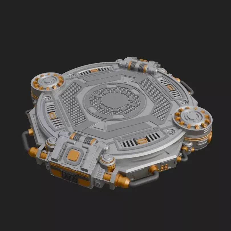 Display Stand Base Diorama Scifi Cyber Futuristic 3D print model