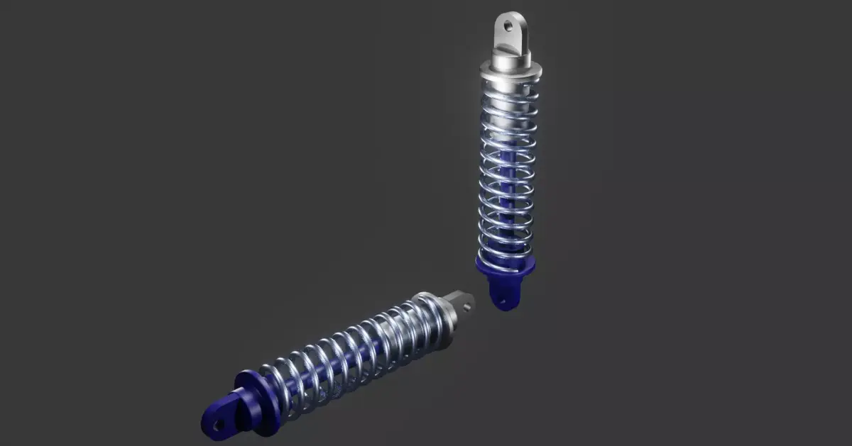 Bike Suspension Spring 3D model