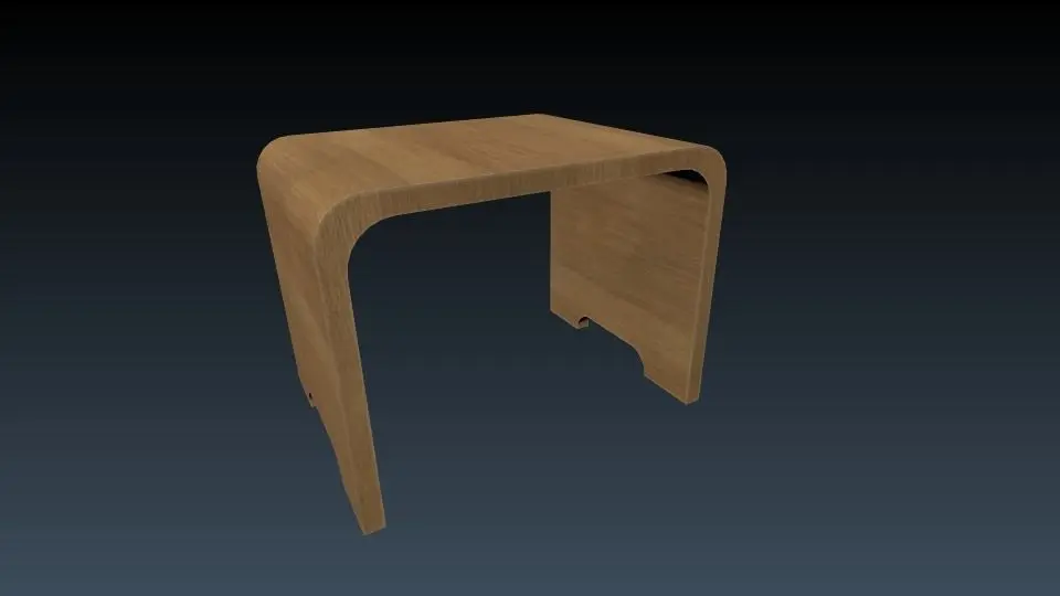 Table chair Free low-poly 3D model