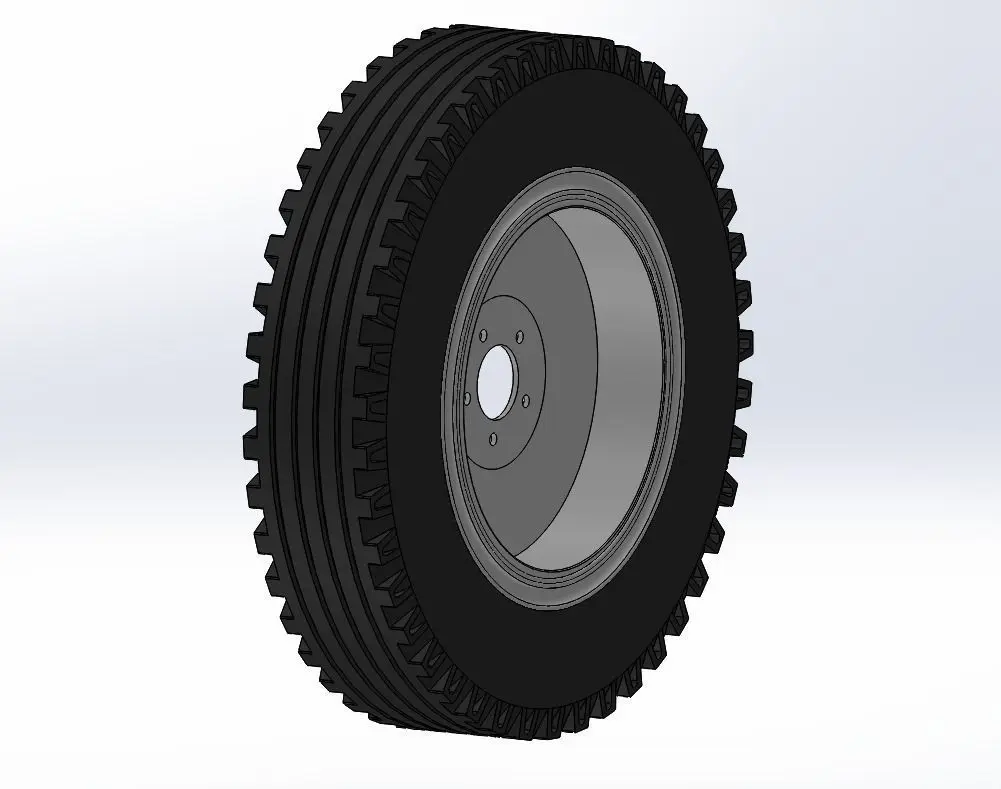 agro trailer wheel Free 3D model
