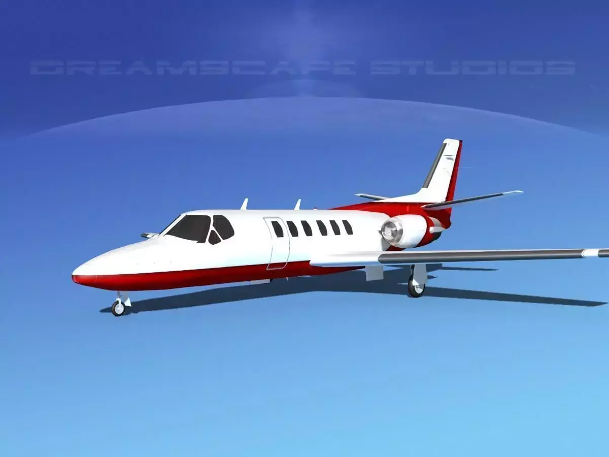 Cessna C550 Citation II V09 3D model