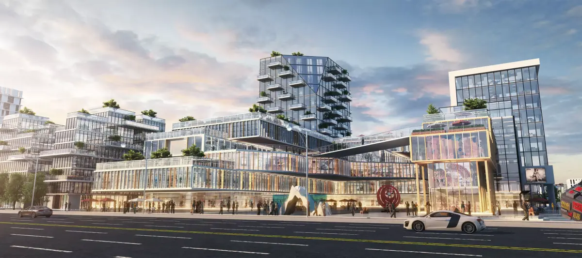 Commercial CBD shopping malls streets 3D model