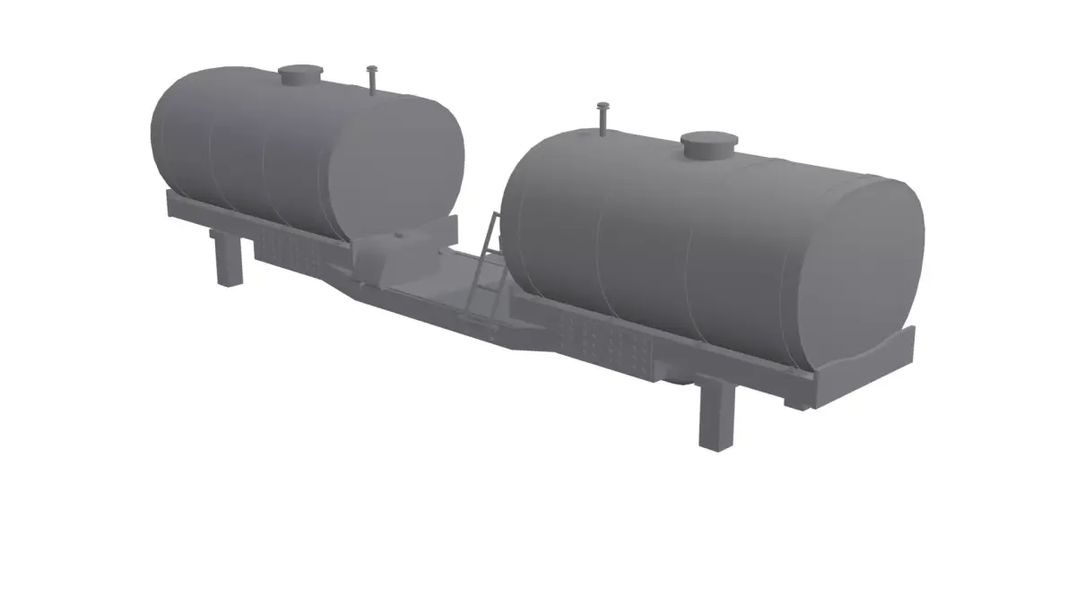 Front Chem Tanks For 9R Tractor Low-poly 3D model