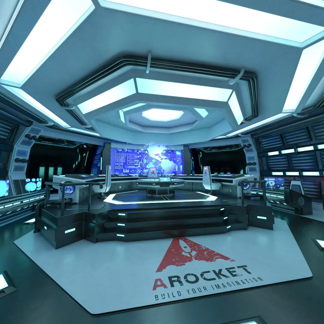 Futuristic Science Fiction Command Center  purchase 3D model
