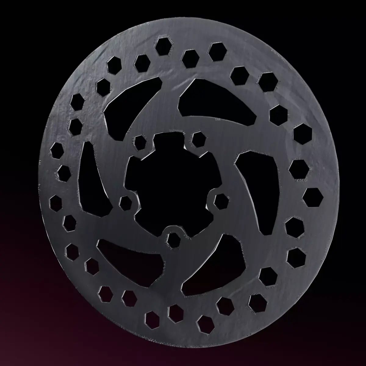 Brake disc for Bicycles Low-poly 3D model