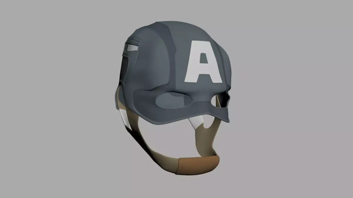 Captain America Helmet from Avengers Age of Ultron Free 3D model