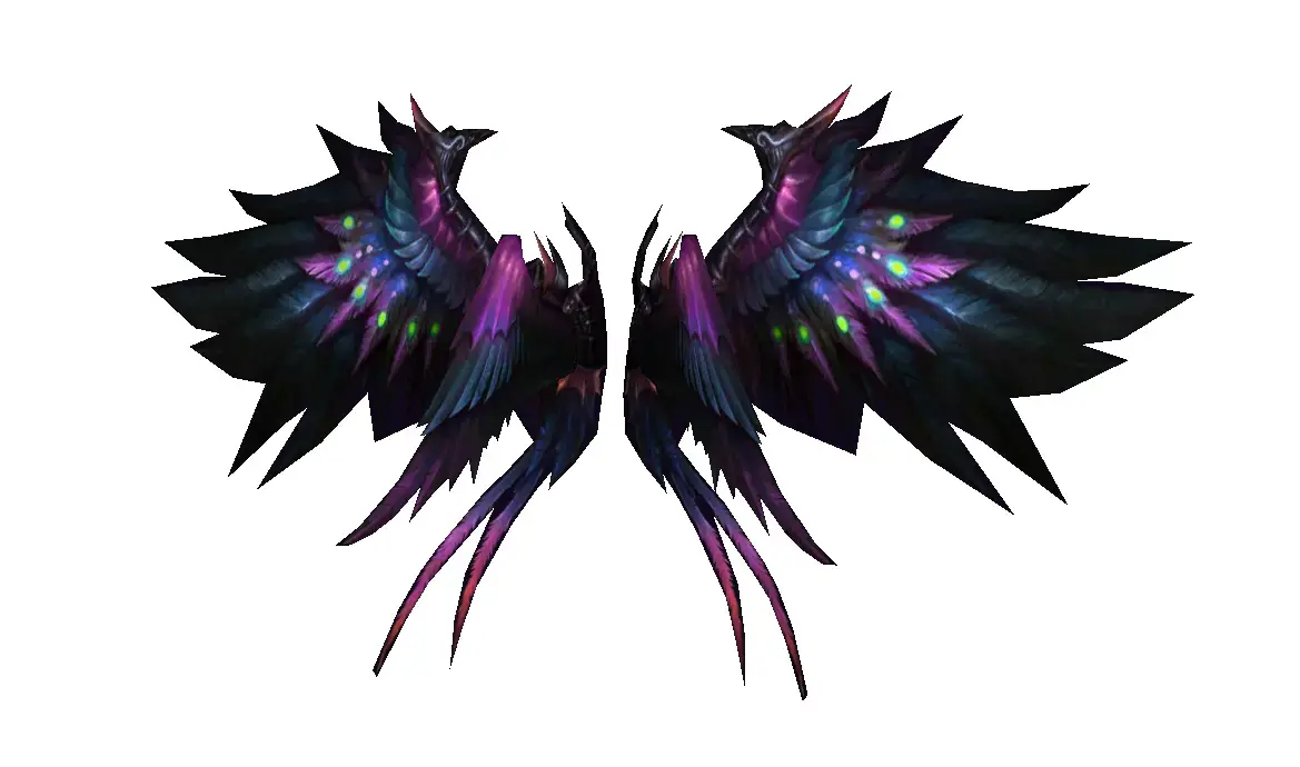 Purple-Black Wing Low-poly 3D model