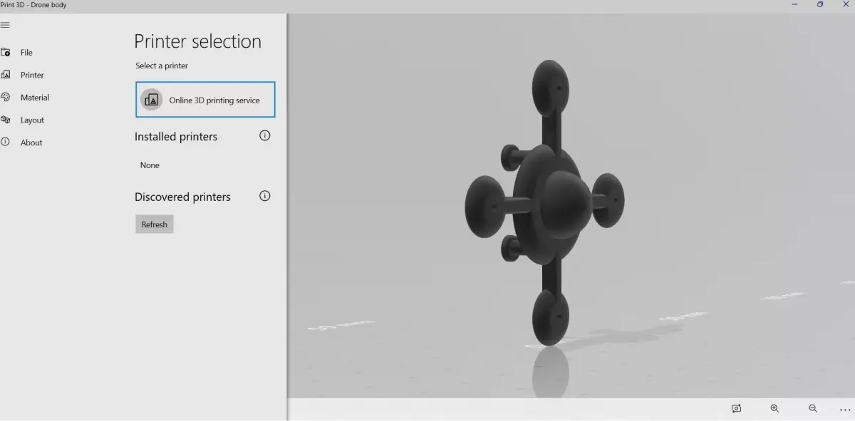 UFO-Drone With propeller 3D print model