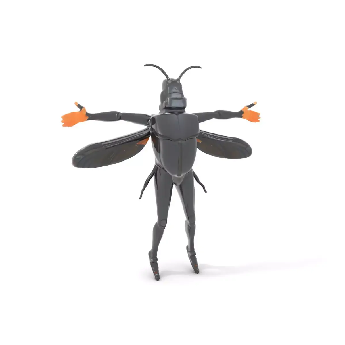 Insectoid Warrior Black model pack Low-poly 3D model