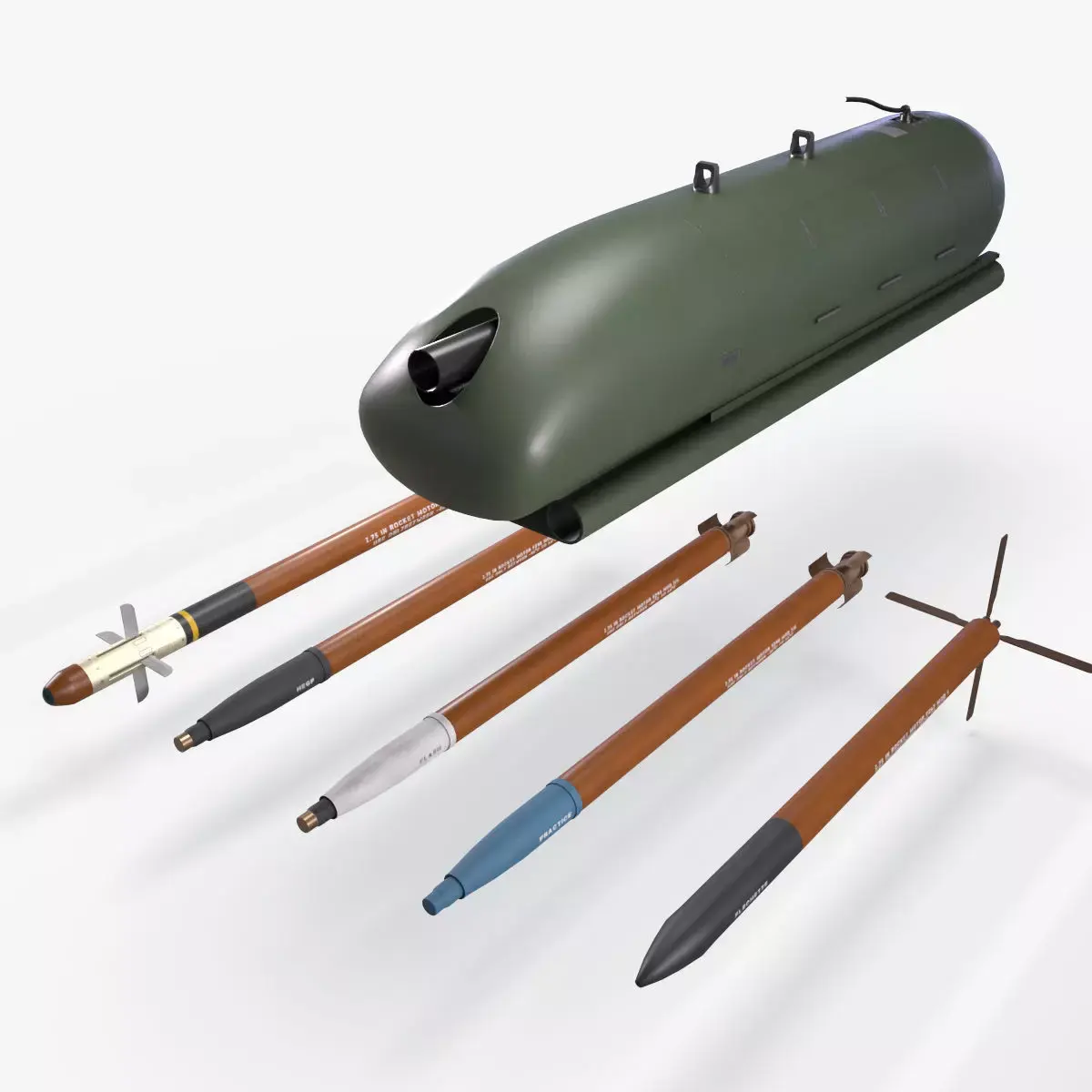  FN Herstal RMP Machine Gun Pod Low-poly 3D model