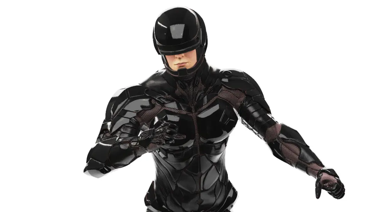 Space Soldier in Black Armor Rigged 3D model