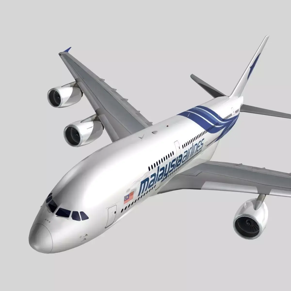 Airbus A-380 Malaysia Airlines 3D model