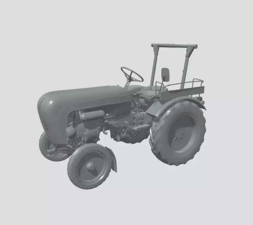 Classic Porsche Diesel Tractor 3D print model