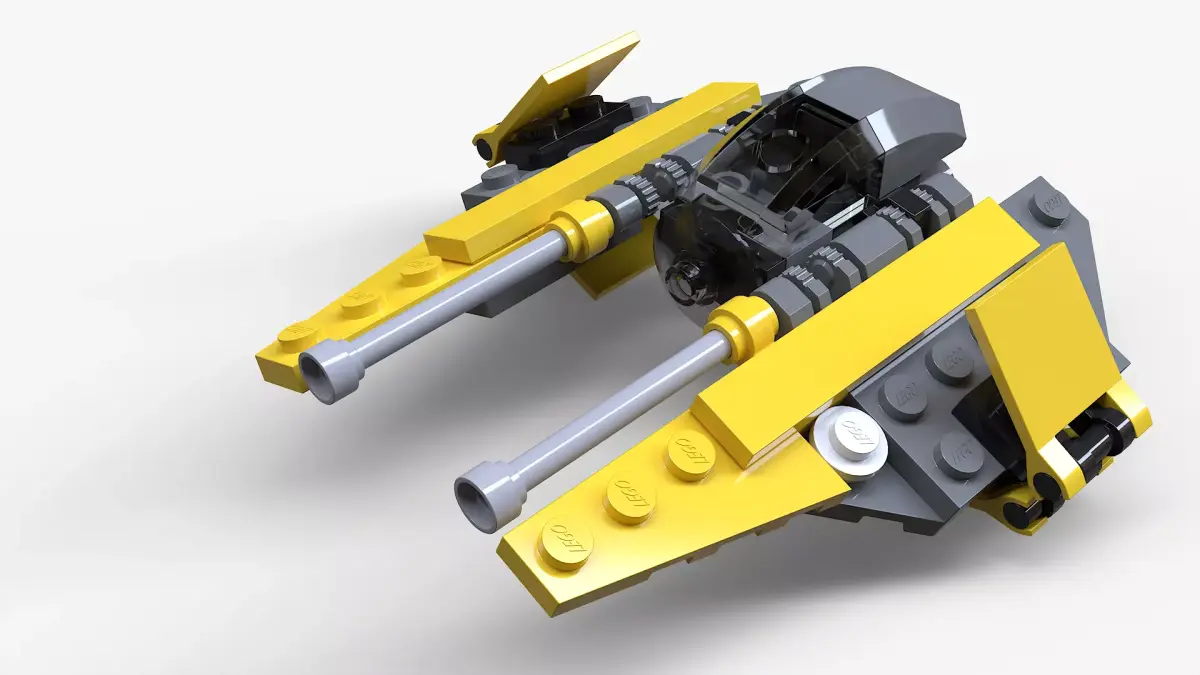 Lego Jedi Starfighter Low-poly 3D model